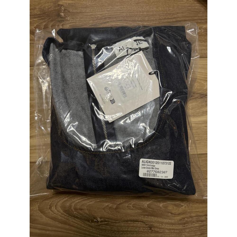 NWT! ALIGNE Lucas Denim Mini Dress in Indigo Size 4 - Picture 2 of 5